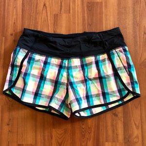 Lululemon Plaid Running Shorts
